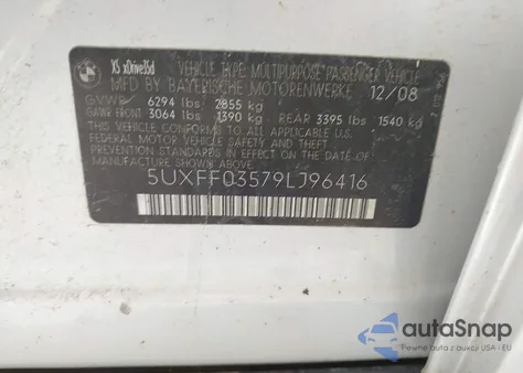 2009 BMW X5 xDrive35D from USA, damaged, VIN 5UXFF03579LJ96416